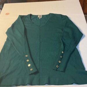 Anne Klein Teal Knit Top